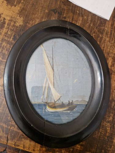 Dipinti olio barca vela - a, ,barca