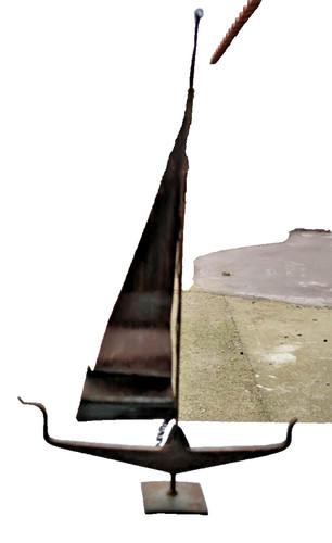 Barca vela vintage - vela, ferro