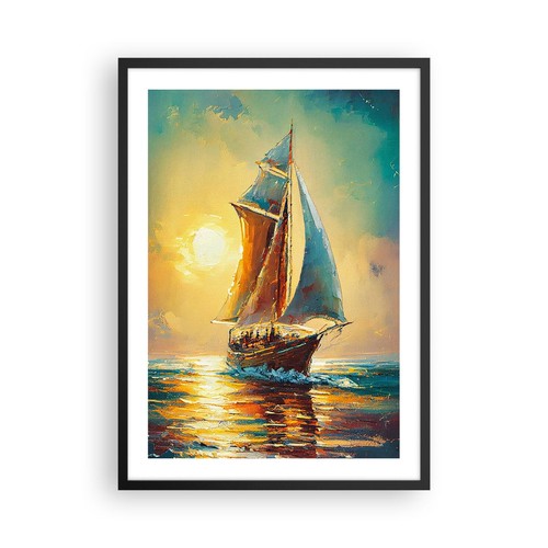 Poster 50x70cm barca vela - barca,