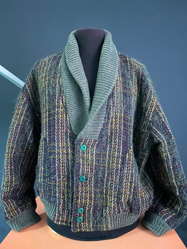 Cardigan lana vintage - , azzurra