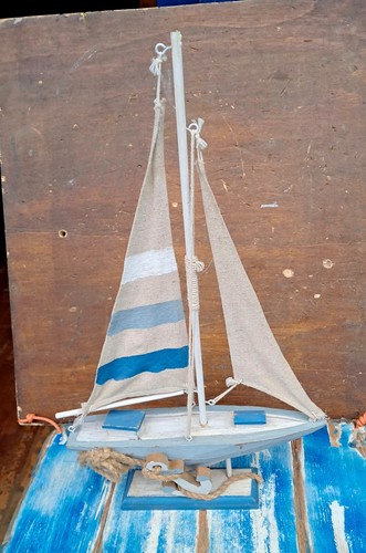 Barca vela legno e cotone - a,