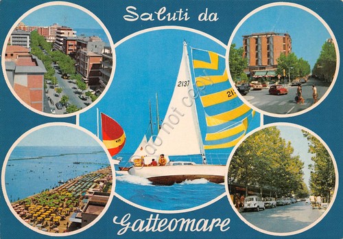 Cartolina gatteo mare grafica - gatteo,
