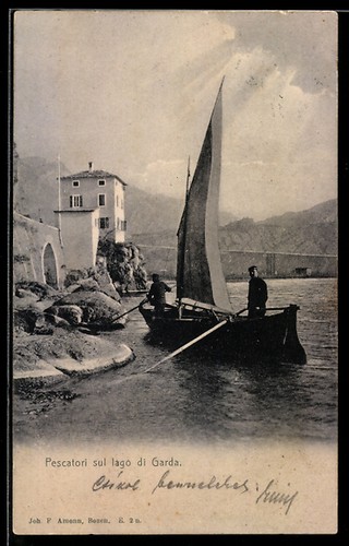 Cartolina riva del - riva, garda